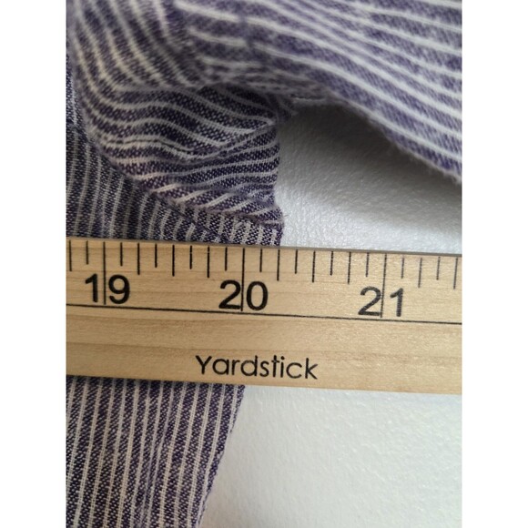 Duluth Trading Co Top  Womens S Tunic Blue Striped Hemp Organic Cotton Henley - Picture 7 of 7